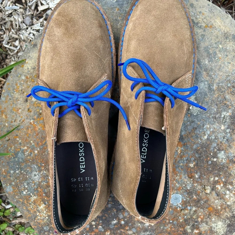 Veldskoen Heritage Tan Suede Chukka Boots Blue Mens Size 11